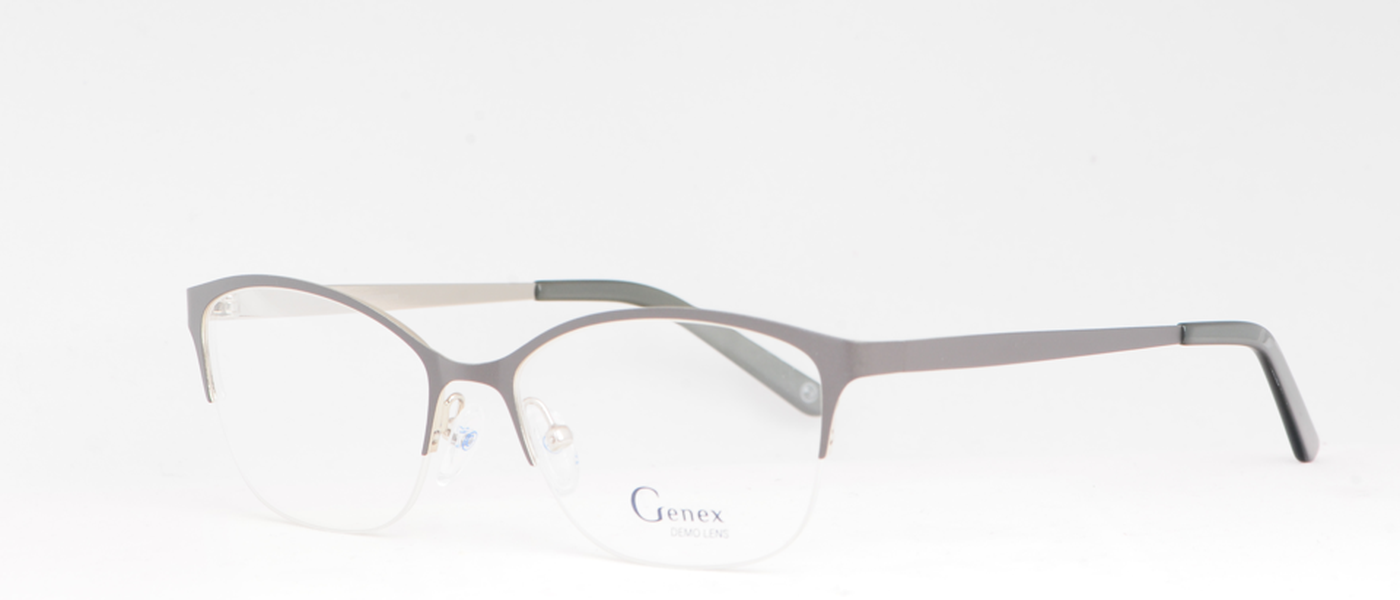 DISCONTINUED Genex optical frame for women half rim metal size 53-17-135