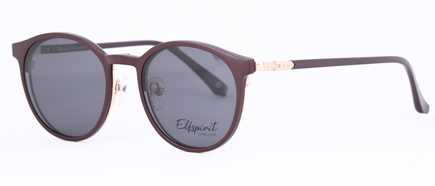 Elfspirit optical frame for women Polarized clipon full rim metal size 49-19-143
