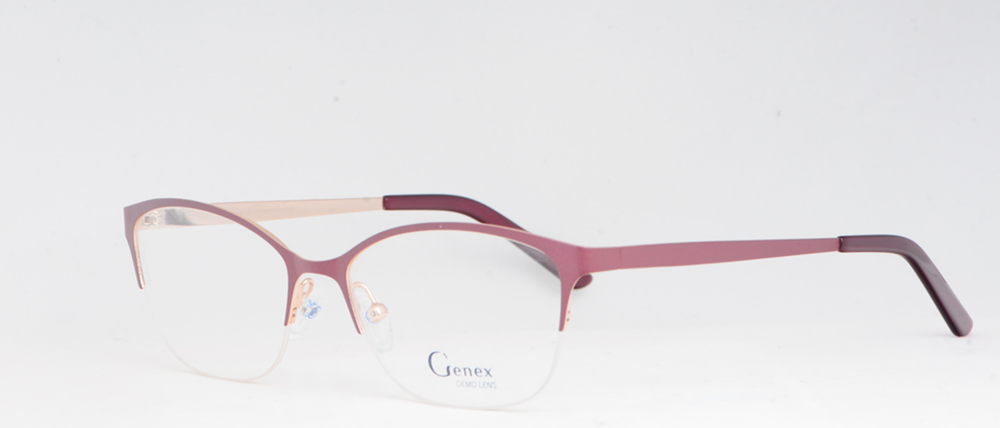 DISCONTINUED Genex optical frame for women half rim metal size 53-17-135