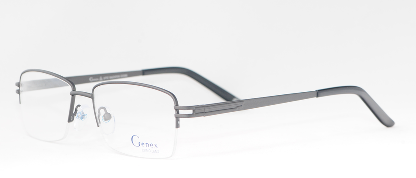 Final SALE Genex optical frame for men half rim metal size 53-17-140