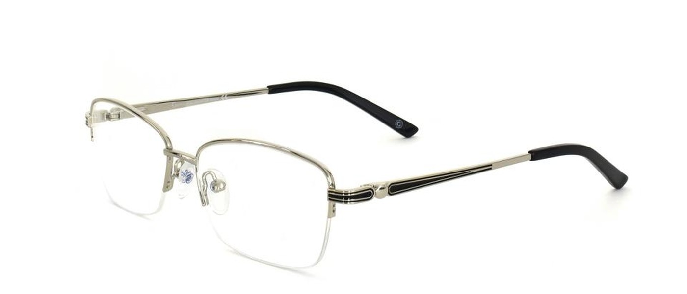 Final SALE Genex optical frame for women half rim metal size 53-17-135