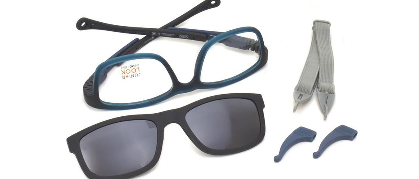 JuniorLook Optical Frame for boys full rim Polarized clipon TR90 size 45-15-130