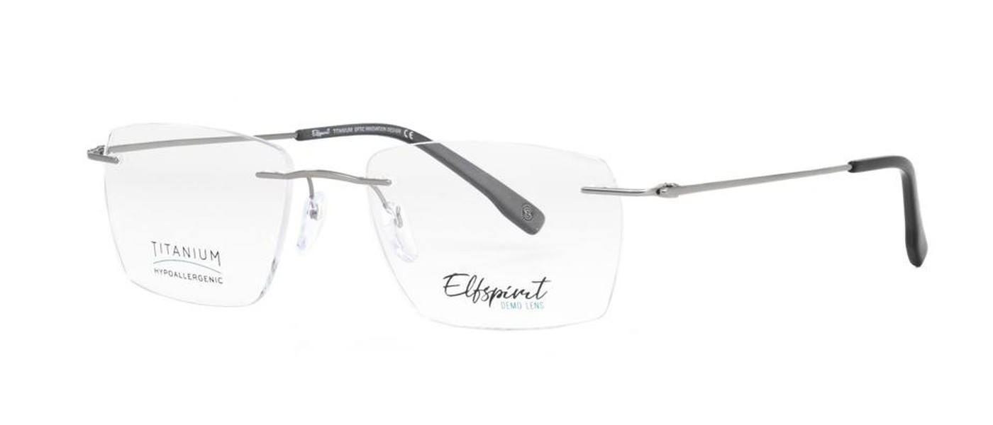 Elfspirit Optical Frame for men half rim titanium size 54-18-145