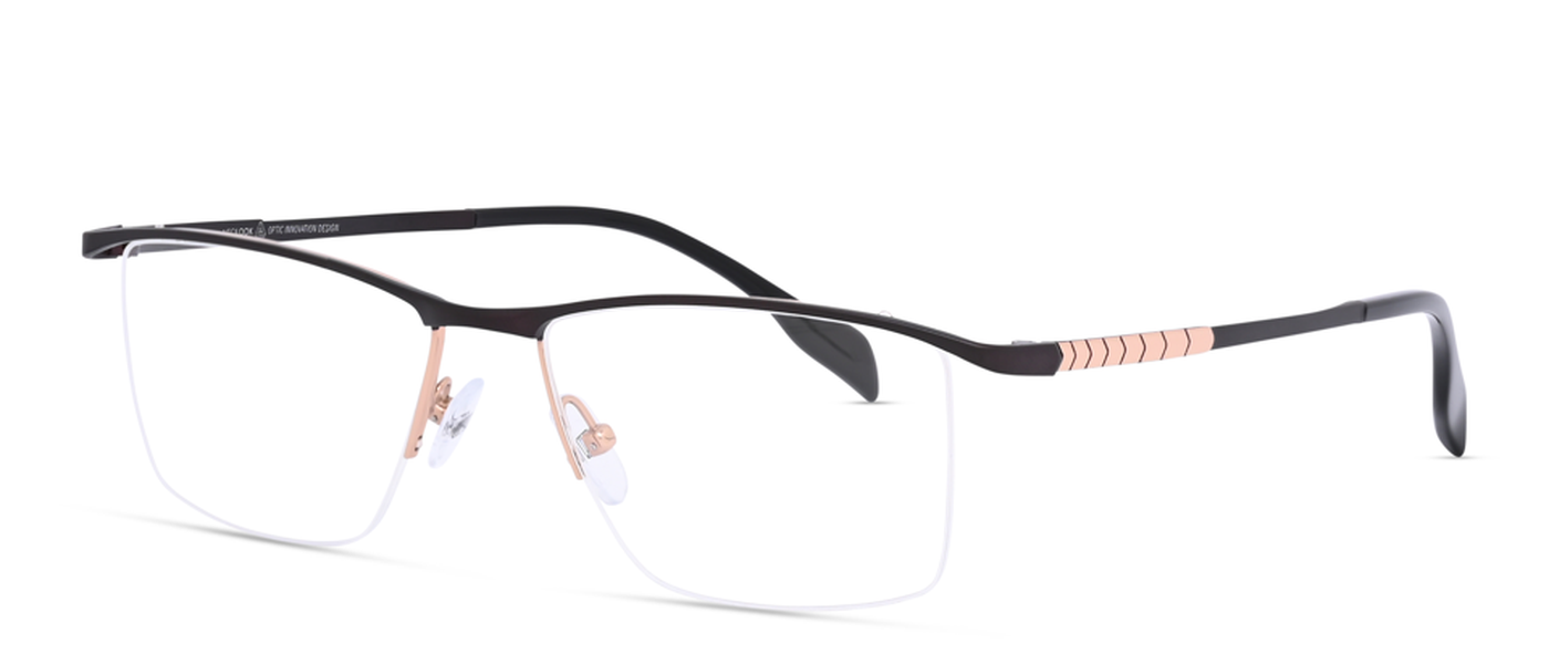 Elfspirit optical frame for men half rim titanium size 56-17-150