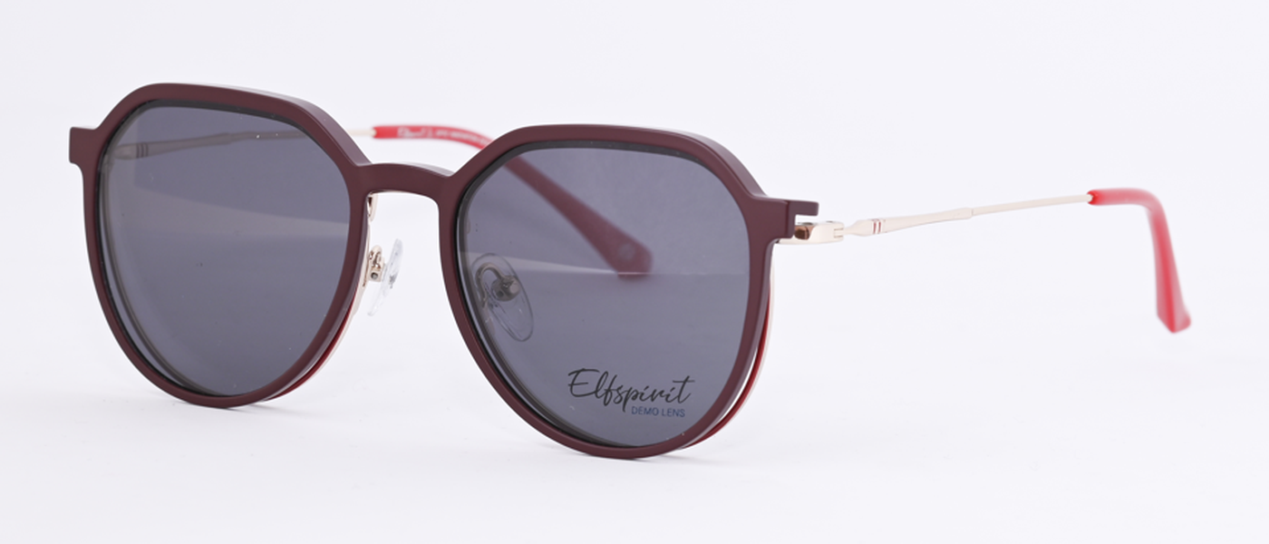 Elfspirit optical frame for women Polarized clipon full rim metal size 51-18-145