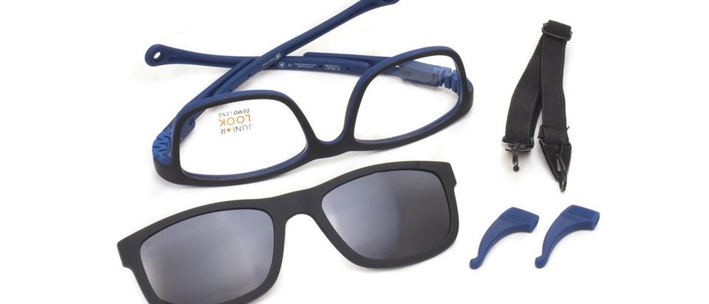 JuniorLook Optical Frame for boys full rim Polarized clipon TR90 size 45-15-130