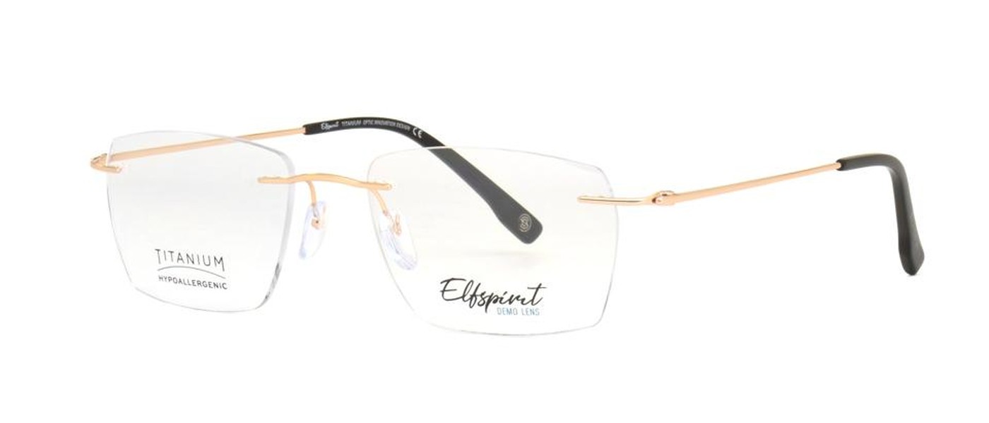 Elfspirit Optical Frame for men half rim titanium size 54-18-145