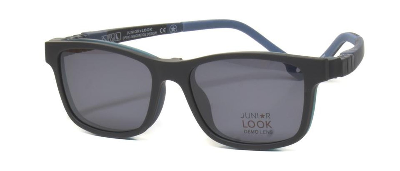 JuniorLook Optical Frame for boys full rim Polarized clipon TR90 size 48-15-130