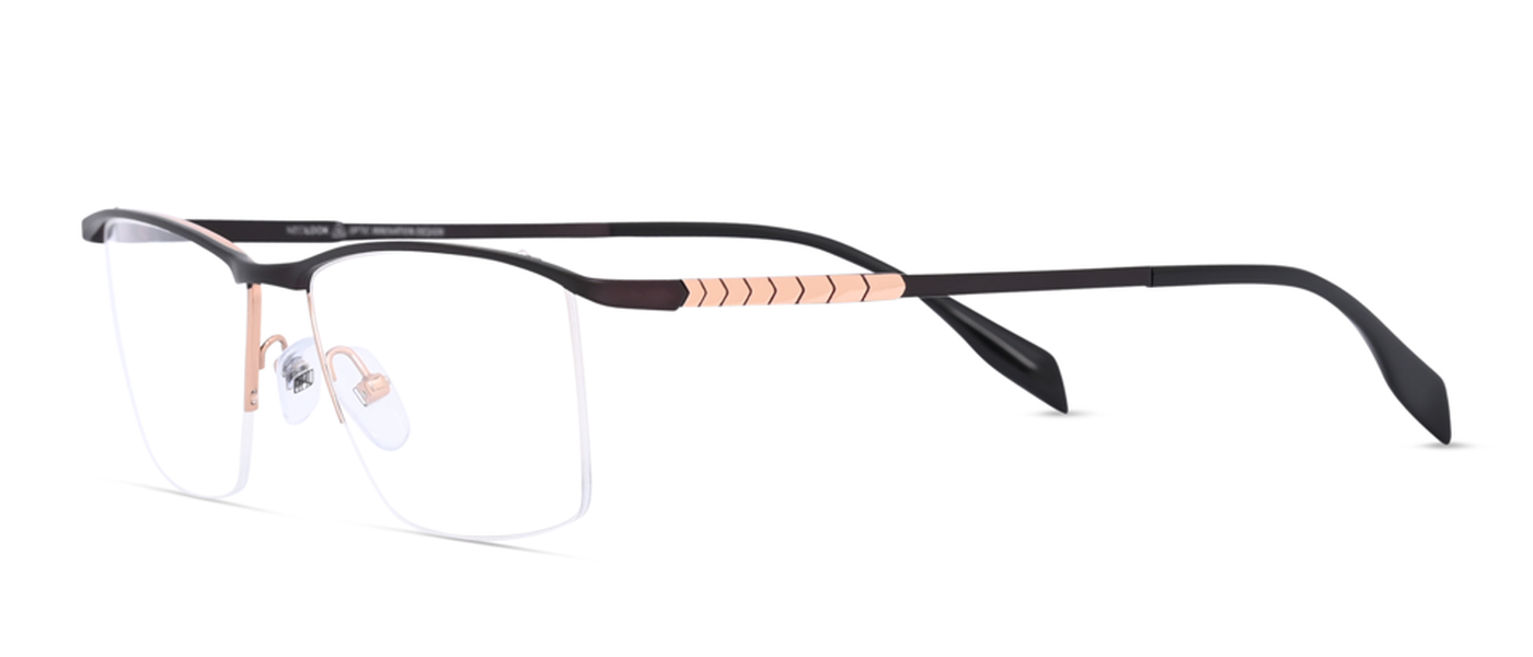 Final SALE Elfspirit optical frame for men half rim titanium size 56-17-150