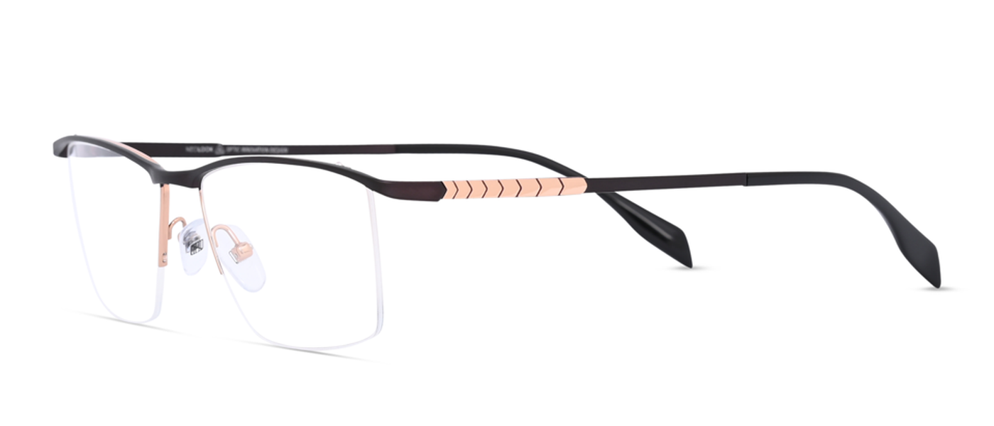 Elfspirit optical frame for men half rim titanium size 56-17-150